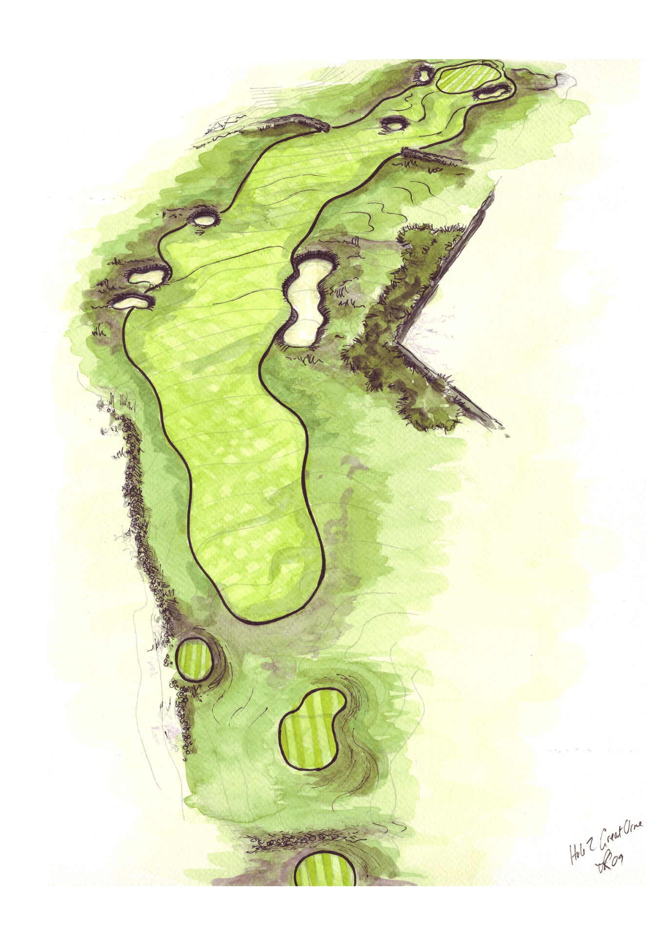 Sketch by Stuart Rennie of Pangaea Golf Architecture