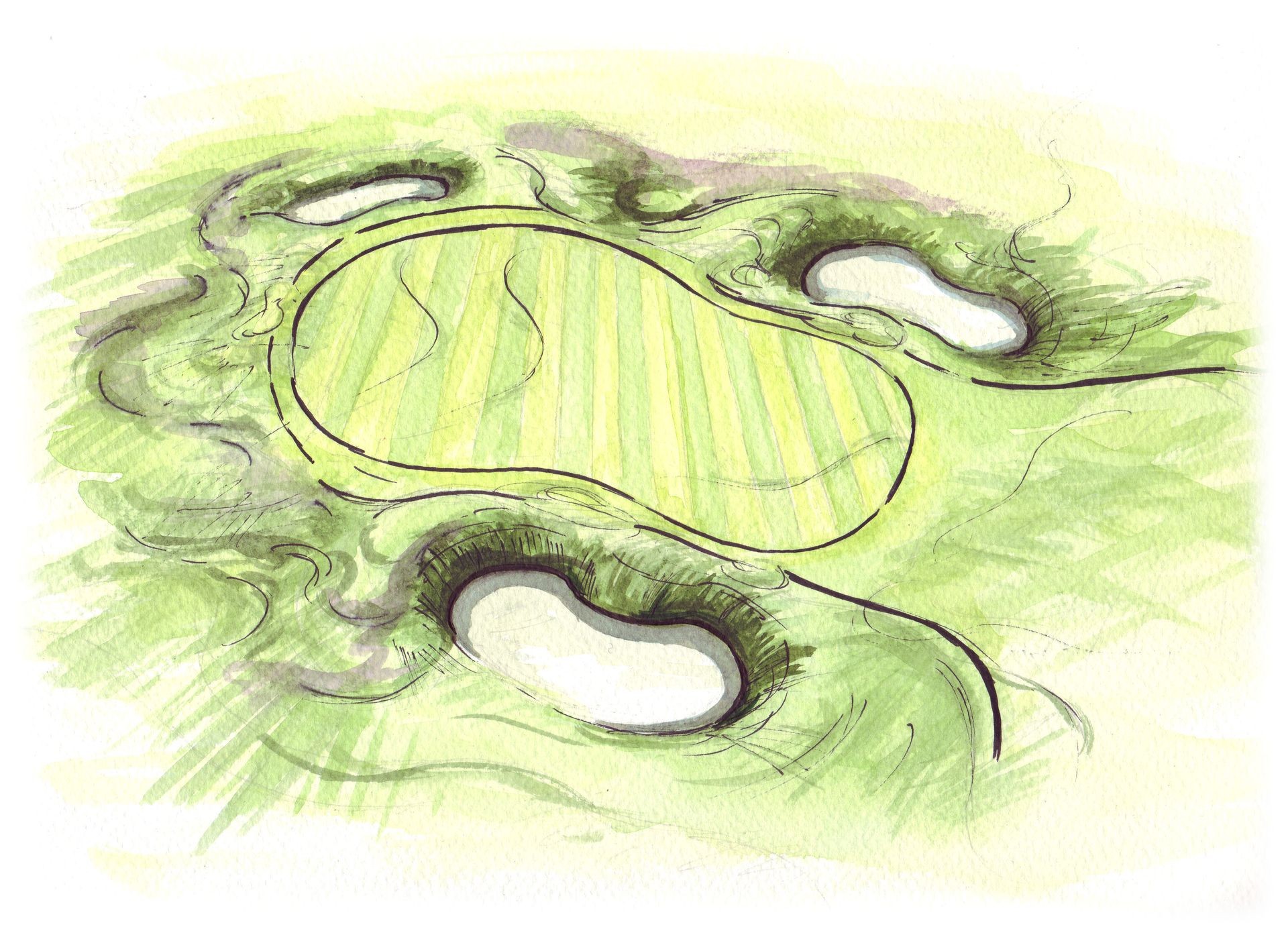 Sketch by Stuart Rennie of Pangaea Golf Architecture