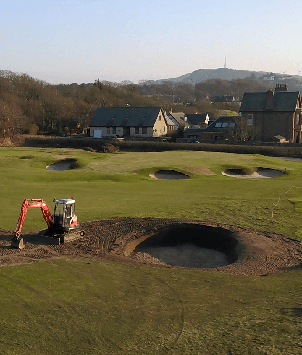 Excavator Golf Course Links Sustainable Pangaea courtesy Stuart Rennie